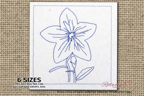Charming Balloon Flower Lineart Design