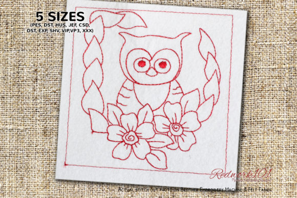 Charming Cute Owl with Flower Lineart
