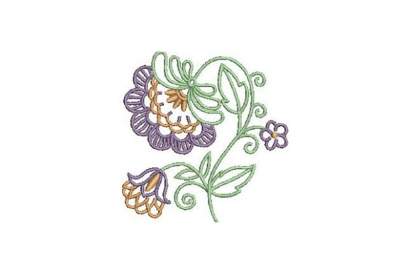 Decorative Outline Flower: A Spring Embroidery Delight