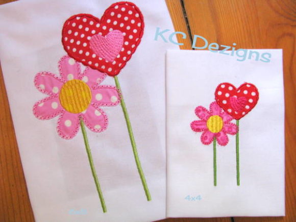 Fairy Flower and Heart: A Charming Embroidery Design
