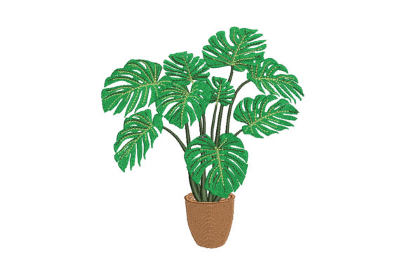 Monstera: A Fresh and Modern Embroidery Design