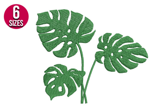Monstera Plant: A Fresh, Modern Embroidery Design