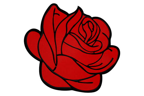 Perfect Red Rose: A Premium Embroidery Design