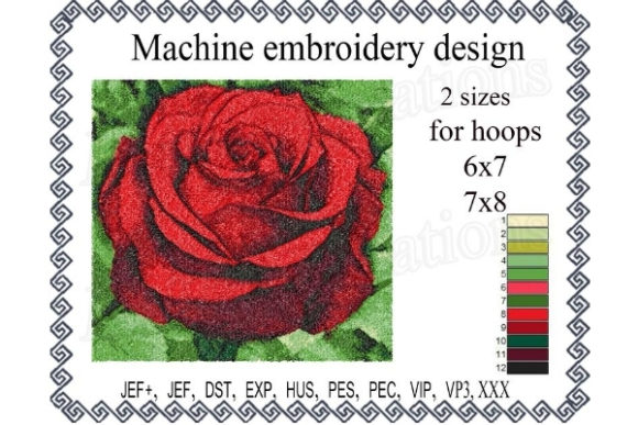 Photo Stitch Rose: A Fresh Embroidery Design