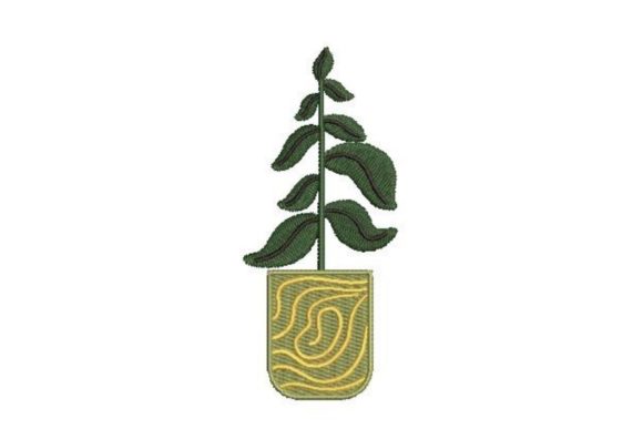 Potted Plant: A Charming Addition to Your Embroidery