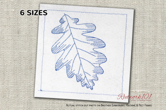 Review: Common Oak Leaf Redwork Design