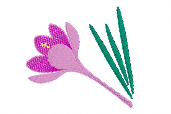 Review: Purple Crocus Flower Embroidery Design