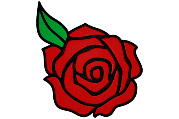 Rose of Passion: A Versatile Embroidery Design