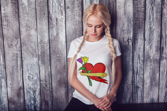 Two Cyclamen with Heart: A Charming Embroidery Design